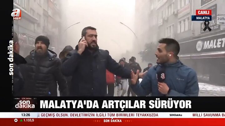 لحظه وقوع زلزله دوم ترکیه هنگام تلویزیون پخش زنده + فیلم