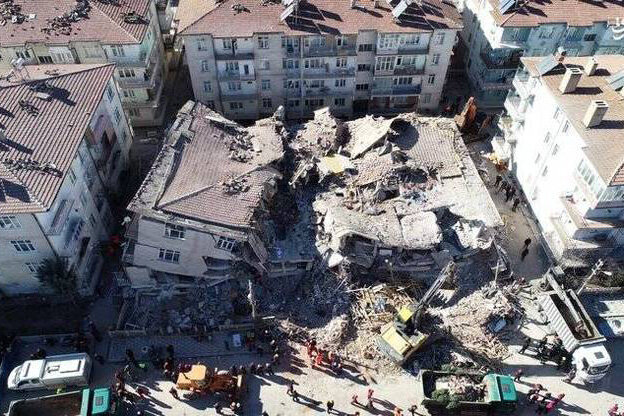  تصاویری هوایی از وضعیت ویرانی‌ ها پس از زلزله ترکیه / فیلم