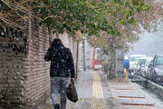 بارش برف در تهران آغاز شد + فیلم
