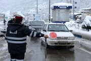 ترافیک شدید آزادراه قزوین-کرج درپی بارش برف