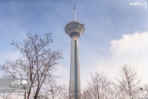 عکس| نمای برفی برج میلاد تهران