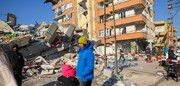 دفن شدن خودروها زیر آوار پس از زلزله ترکیه + فیلم