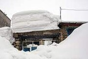 ناپدید شدن روستای شهرستان کوهرنگ زیر برف سنگین + فیلم