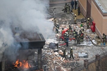 آتش سوزی هولناک در ساختمان امنیتی خدمات مرزی روسیه