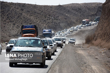 ترافیک نسبتاً شدید در محورهای مواصلاتی قزوین