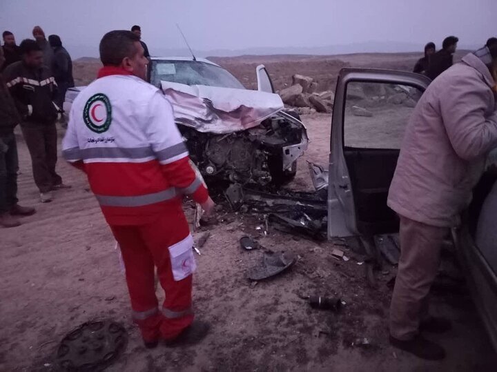 واژگونی سواری تیبا در جاده خمین اراک + دو کشته و دو مصدوم