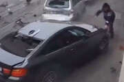 خسارت شدید به یک BMW در یک تصادف + فیلم