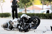 تصاویری تلخ از لحظه سقوط دلخراش موتورسوار/ فیلم