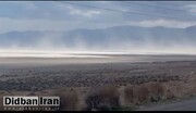 تصاویر آخرالزمانی از طوفان نمک دریاچه ارومیه + فیلم