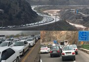 ترافیک سبک و روان در جاده رشت- قزوین