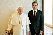 تصاویر جذاب از واتیکان در دیدار رئیس اقلیم کردستان عراق با پاپ