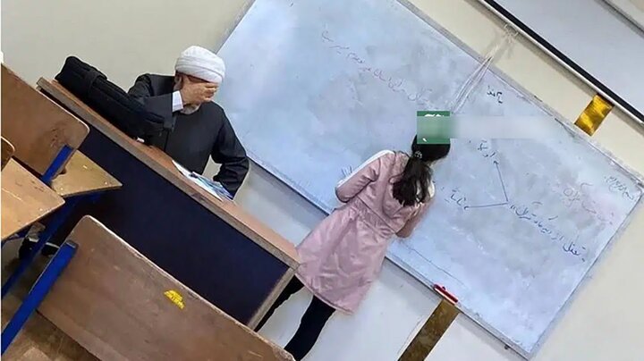 حضور دانشجوی دختر بدون حجاب در کلاس درس معارف جنجالی شد / عکس 