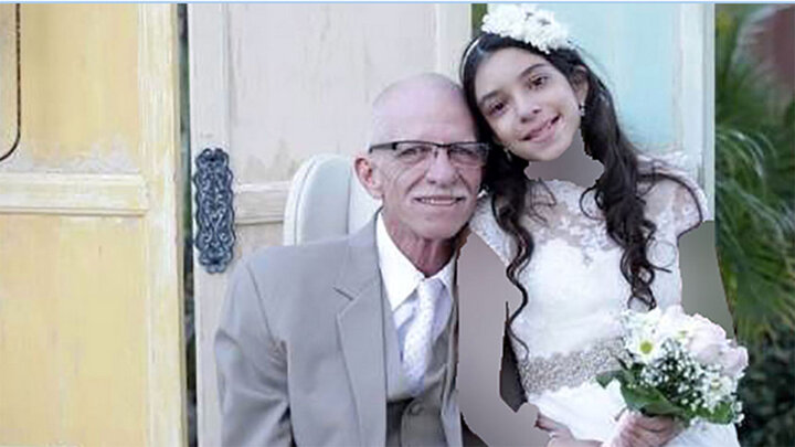 ازدواج پیرمرد ۶۲ ساله با دختربچه ۱۱ ساله + عکس