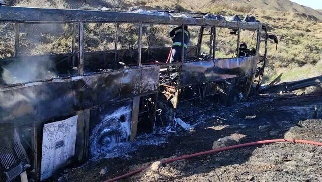 آتش سوزی  اتوبوس 