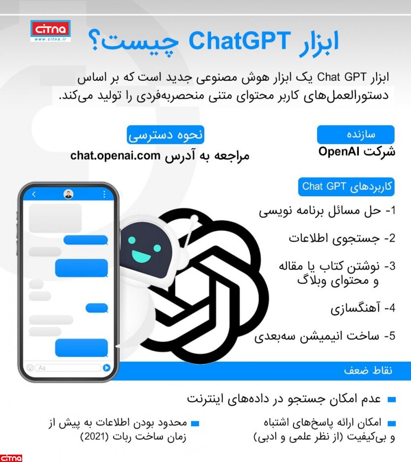 اینفوگرافیک | ابزار هوش مصنوعی Chat GPT چیست؟