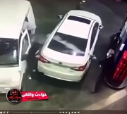 اقدام به موقع راننده هنگام سرقت خودرویش در پمپ بنزین + فیلم