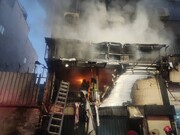 یک پاساژ در تهران آتش گرفت + فیلم