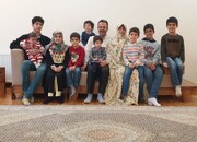 این بانوی ۳۷ ساله ایرانی ۹ فرزند دارد + عکس همسر و فرزندان
