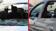 منفجر شدن شیشه خودرو با نوشابه انرژی زا + شهروندان مراقب سارقین باشند! / فیلم