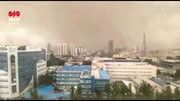 لحظه وقوع طوفان عجیب و ترسناک در منطقه شهران تهران + فیلم