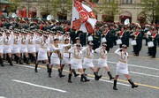 رژه زنان زیبای ارتش روسیه در مسکو + ویدئو