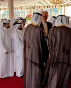 خوشحالی مسئول ایرانی در جشن عروسی لاکچری پسر شیخ قطر + عکس
