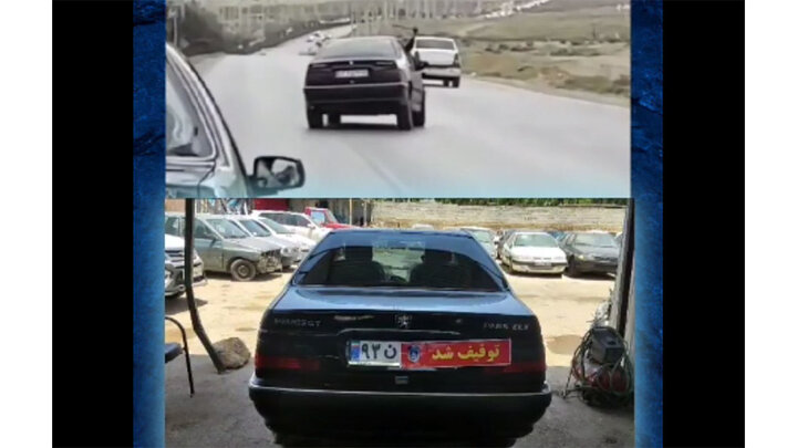 قمه کشی راننده وسط جاده در شیراز / فیلم