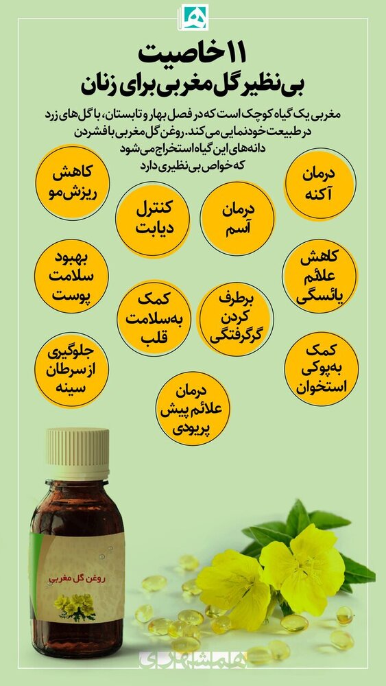 (اینفوگرافیک) ۱۱ خاصیت گل مغربی برای سلامت زنان