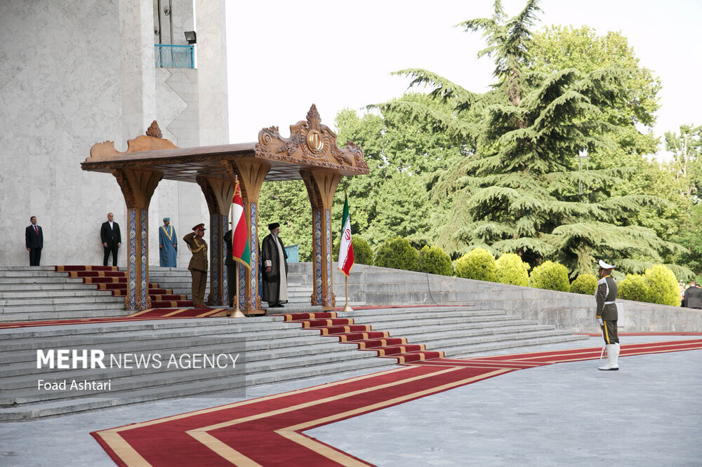 مراسم استقبال رسمی رئیس جمهور ایران از پادشاه عمان