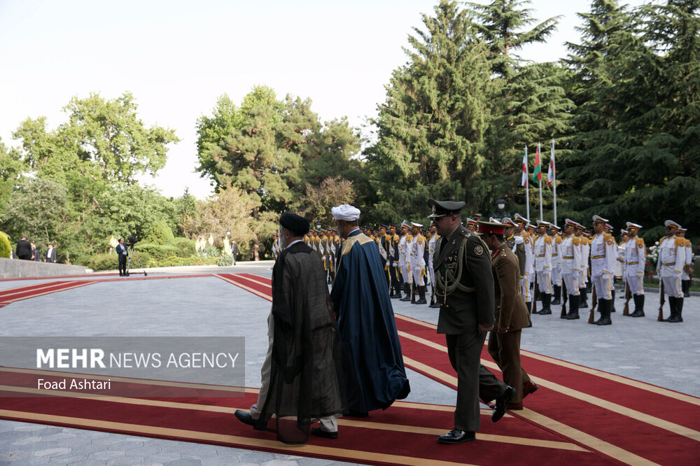 مراسم استقبال رسمی رئیس جمهور ایران از پادشاه عمان