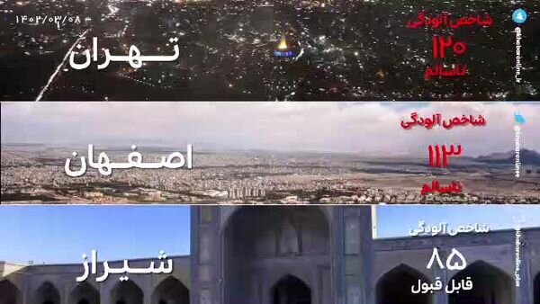 هشدار به شهروندان | شرایط اضطراری هوا برای تهران و دو کلانشهر دیگر + فیلم