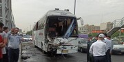 تصادف خونین دو اتوبوس در تهران ۲۱ نفر مصدوم به جای گذاشت