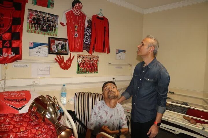  یحیی گل‌محمدی آرزوی معلول کرجی را برآورده کرد + عکس