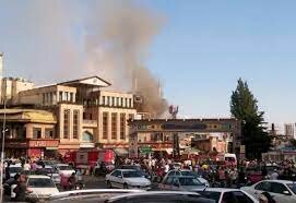 نخستین تصاویر از آتش‌سوزی در بازار تجریش/ فیلم
