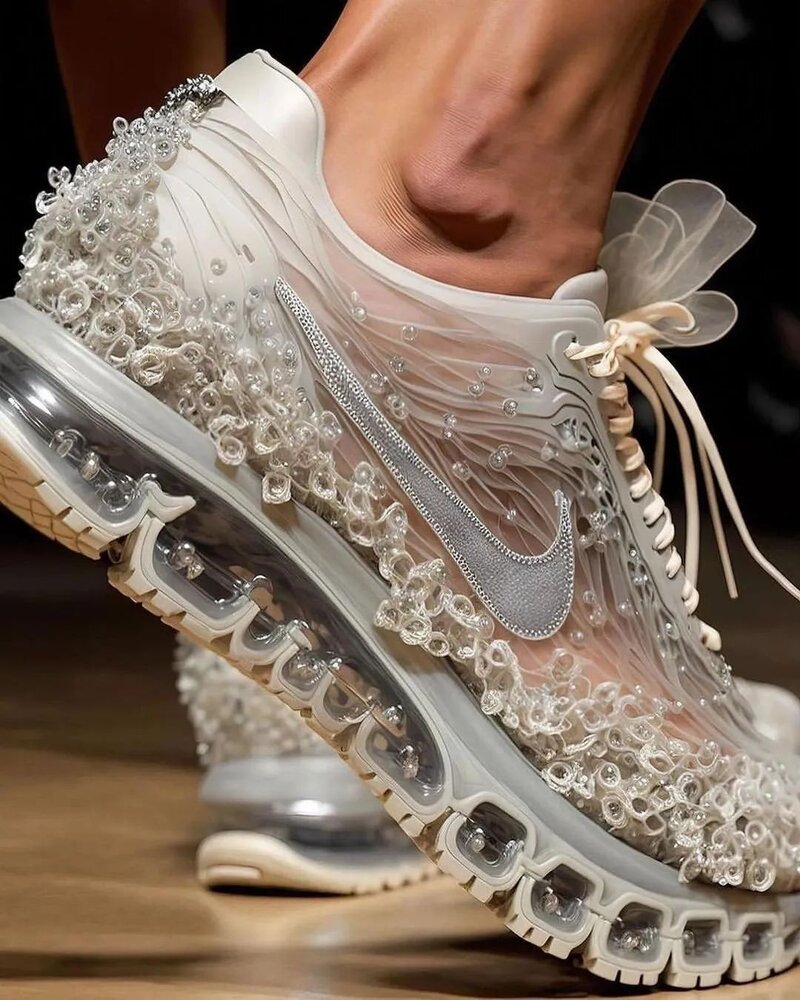 کفش کتانی مخصوص عروس خانم‌ها تولید شد