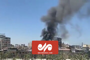 وقوع آتش سوزی در نزدیکی حرم امام حسین (ع) / فیلم