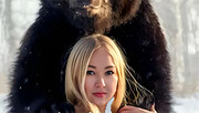 زندگی عجیب دختر خوشگل روسی با حیوان وحشی + عکس