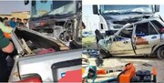 مرگ دلخراش هفت شهروند درپی تصادف پراید و کامیون در همدان