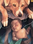 نجات معجزه آسای نوزاد دختر توسط سگ خیابانی+ عکس
