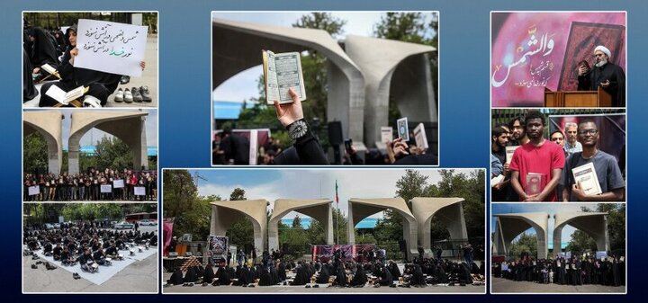 دانشجویان مقابل دانشگاه تهران در محکومیت هتک حرمت به قرآن کریم تجمع کردند
