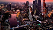 لحظه برخورد پهپاد اوکراینی به ساختمان‌های مسکو + فیلم