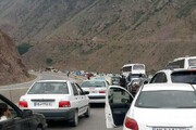 ترافیک شدید در جاده چالوس و آزادراه تهران - شمال