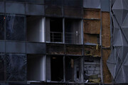 تصاویری از اصابت یک پهپاد اوکراینی به ساختمانی در مسکو/ فیلم