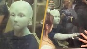 حضور  یک مسافر در مترو با ظاهری شبیه به آدم فضایی / فیلم