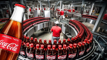 ویدیو دیده نشده از نحوه تولید نوشابه کوکاکولا در کارخانه