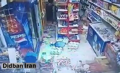حمله ناجوانمردانه اراذل و اوباش به یک سوپر مارکت در خیابان زمزم‌ تهران + فیلم