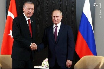 دیدار پوتین و اردوغان در روسیه / اردوغان: مهمترین موضوع این دیدار، مسئله غلات است + فیلم