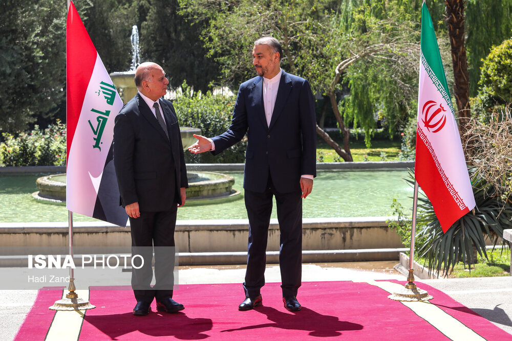 دیدار فواد حسین، وزیر خارجه عراق با حسین امیرعبداللهیان، وزیر خارجه ایران