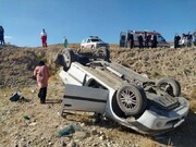 مرگ دلخراش سه شهروند درپی واژگونی پژو در تصادف مرگبار در جاده داراب