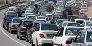 ترافیک نسبتاً شدید در اتوبان رشت ـ قزوین